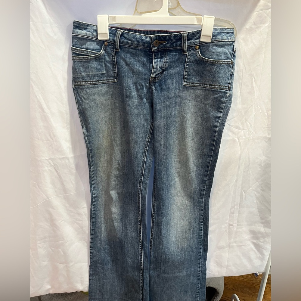 Vintage Women’s Duck Head Blue Denim Jeans - Classic Low Rise Mid Wash